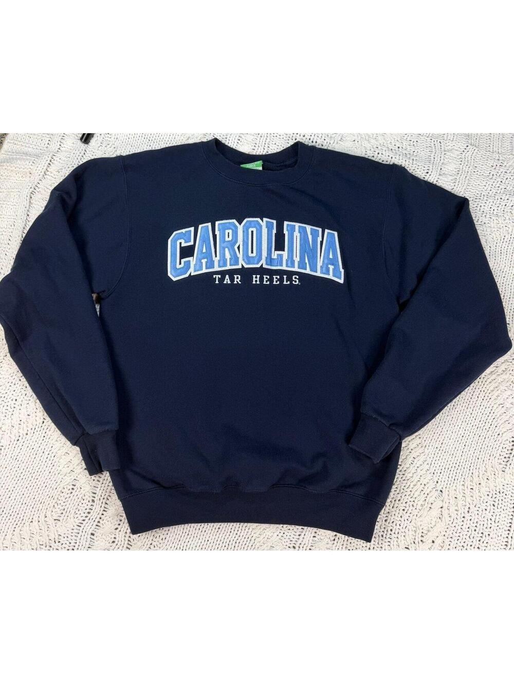 VTG Carolina Tar Heels Champion eco fleece Sweatshirt Embroidered Mens Sz Small